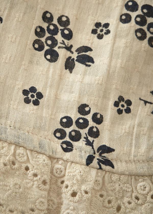 Caramel HYSSOP GIRL'S COTTON DRESS - BERRY BUD