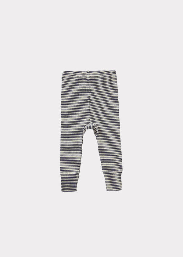 Caramel JUDD BABY COTTON LEGGINGS - GREY/ECRU STRIPE