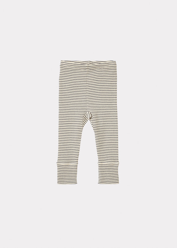caramel JUDD BABY COTTON LEGGINGS - NAVY / CREAM