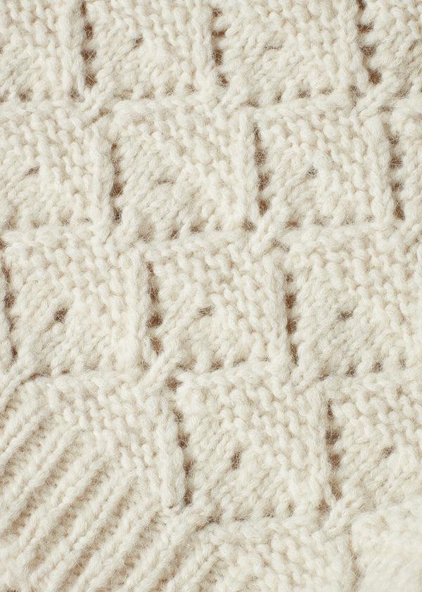 Caramel JUDITH ALPACA AND WOOL BABY BLANKET - ECRU