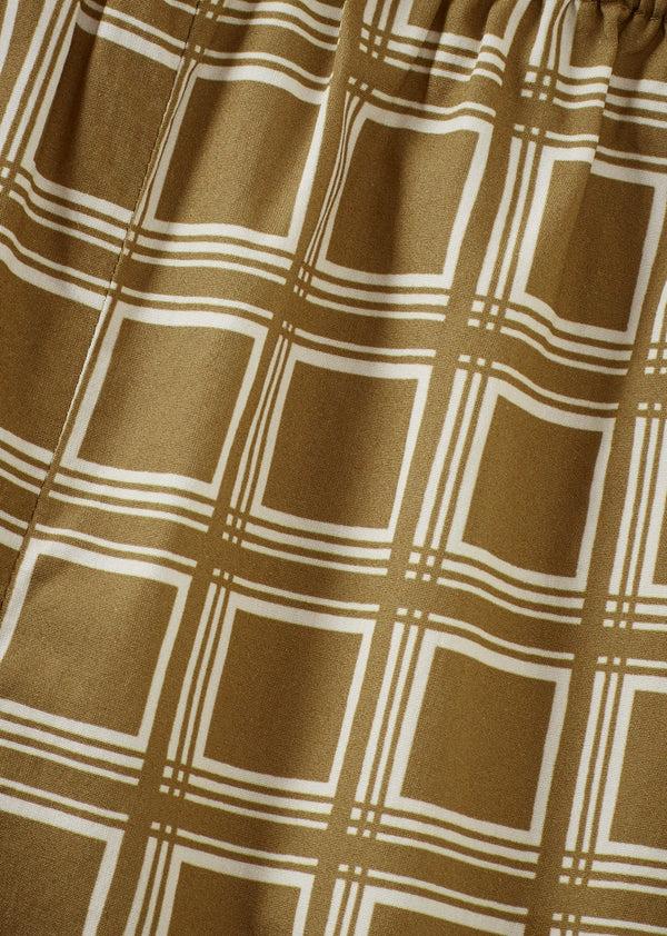 Caramel JUDO CHILDREN'S TROUSERS - BROWN GEO PRINT