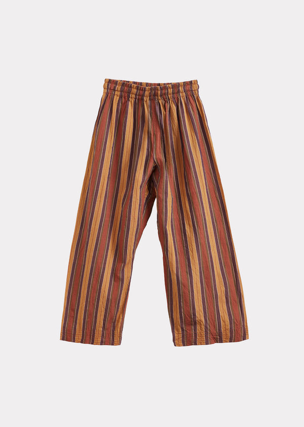 Caramel JUDO TROUSERS - MULTI BROWN STRIPE