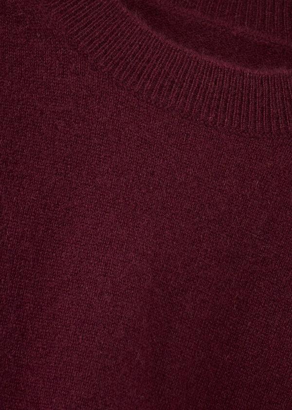 Caramel KEIRA CHILDREN'S CASHMERE JUMPER - BURGUNDY