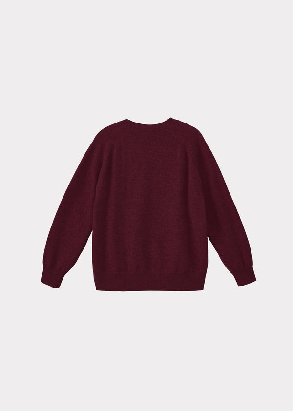 Caramel KEIRA CHILDREN'S CASHMERE JUMPER - BURGUNDY