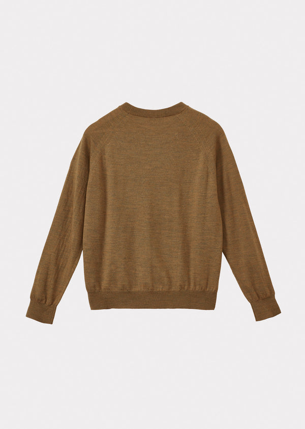 Caramel KEIRA WOMEN'S MERINO WOOL JUMPER - OCHRE