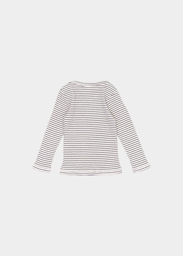 Caramel KISHON BABY COTTON T-SHIRT - NAVY / CREAM