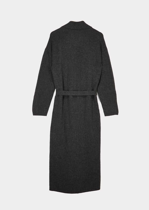 Caramel KNITTED ROBE WOMAN - GRAPHITE
