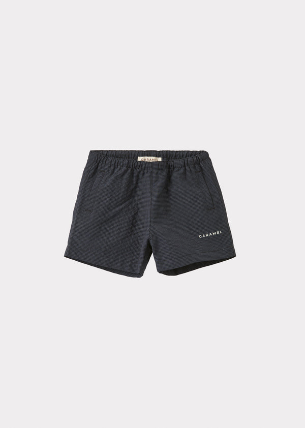 caramel KOHLRABI BABY SWIM SHORTS - NAVY/BLACK CHECK