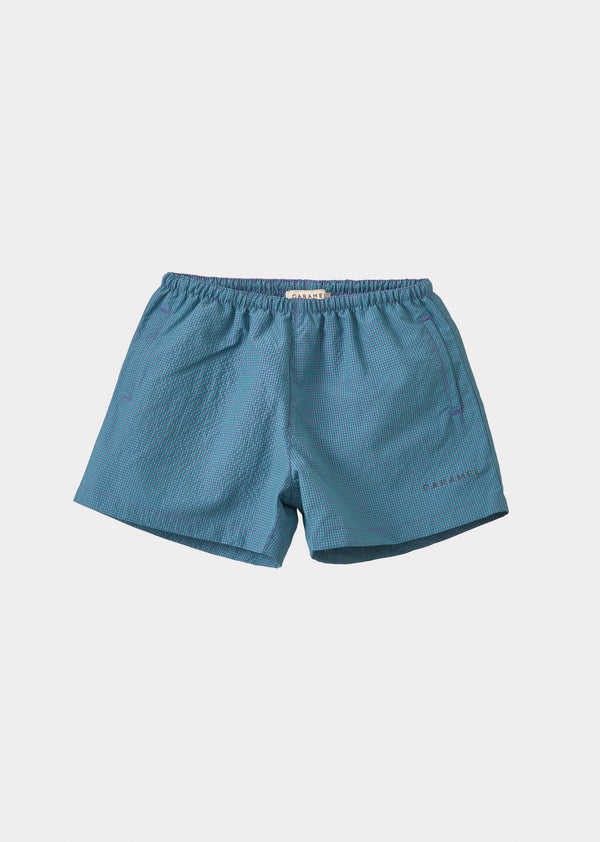 caramel KOHLRABI SWIM SHORTS - AQUA/PURPLE