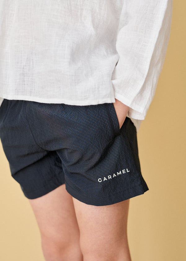 Caramel KOHLRABI SWIM SHORTS - NAVY/BLACK
