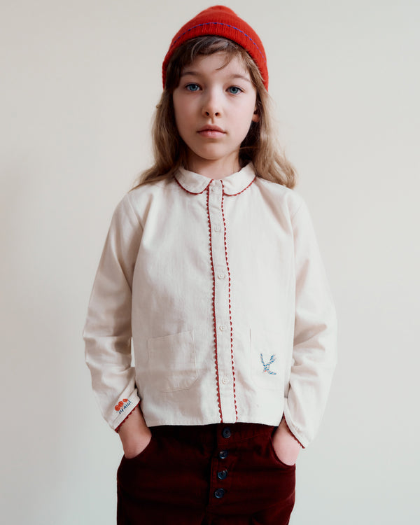 Caramel LAUREL CHILDREN'S WOOL MIX HAT - RED