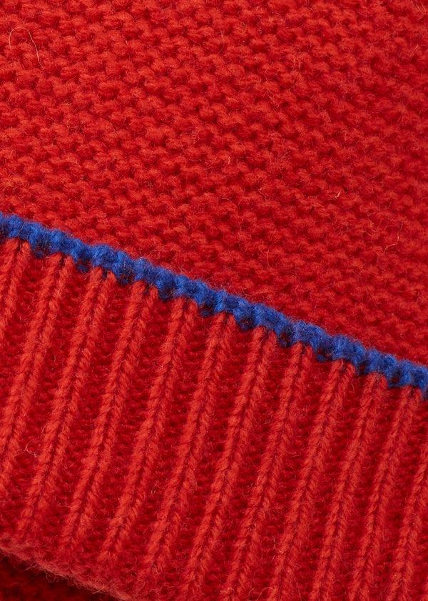 Caramel LAUREL CHILDREN'S WOOL MIX HAT - RED