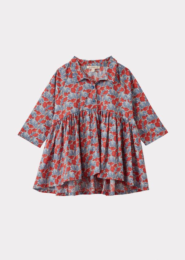 caramel LEMON BALM TOP CHILD - BLUE/RED