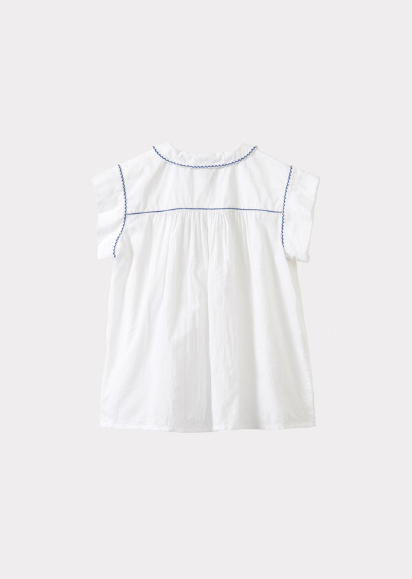 Caramel LEMONGRASS GIRL'S COTTON TOP - WHITE