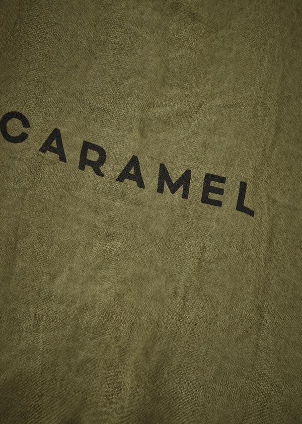 Caramel LINEN BAG - KHAKI GREEN