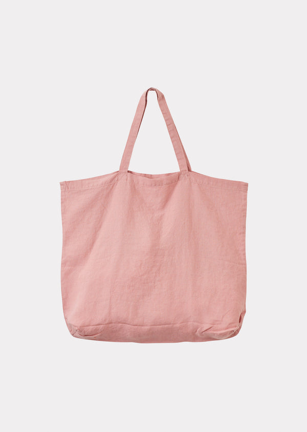 Caramel LINEN BAG - PEONY