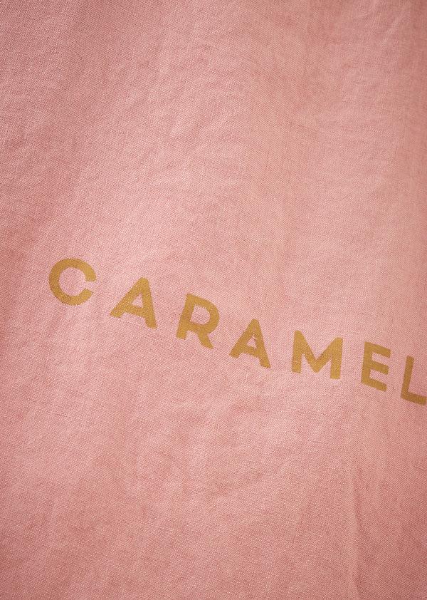 Caramel LINEN BAG - PEONY