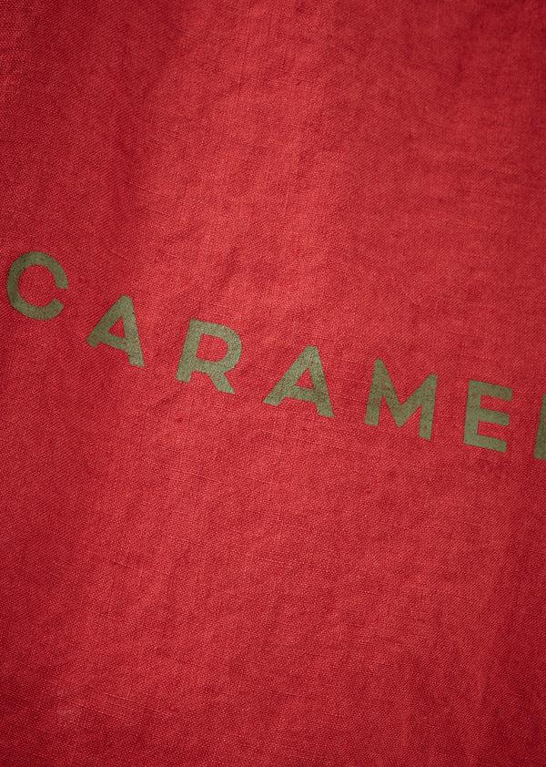 Caramel LINEN BAG - REDCURRANT