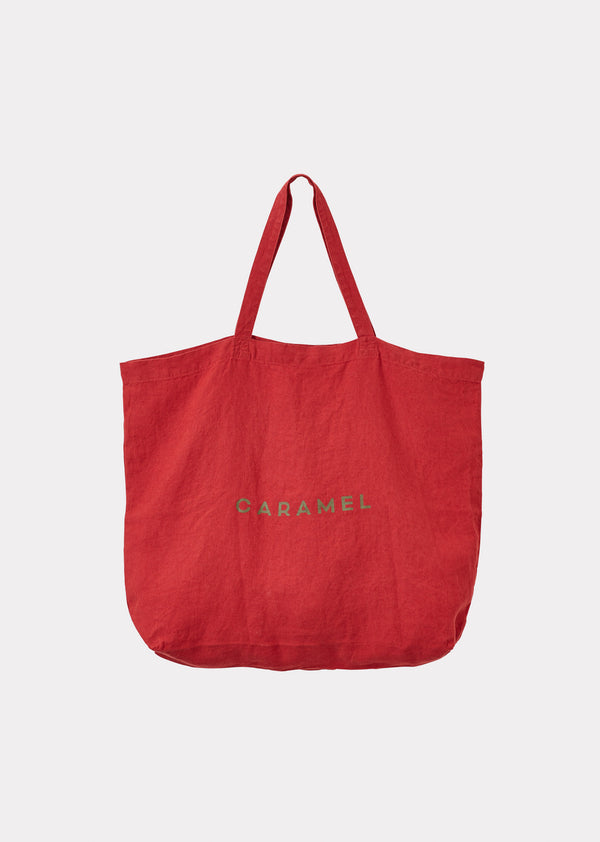 caramel LINEN BAG - REDCURRANT