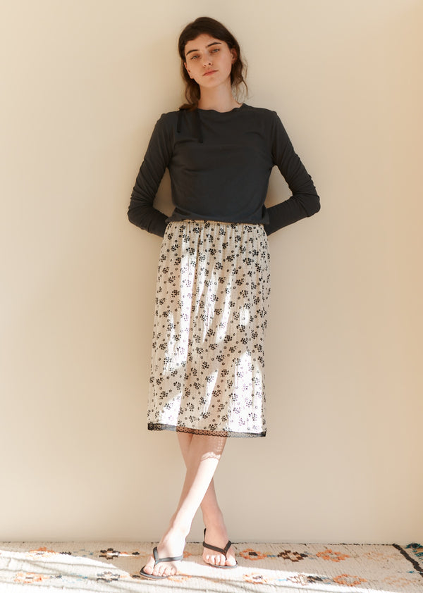 Caramel LONG SLEEVE T-SHIRT - CHARCOAL