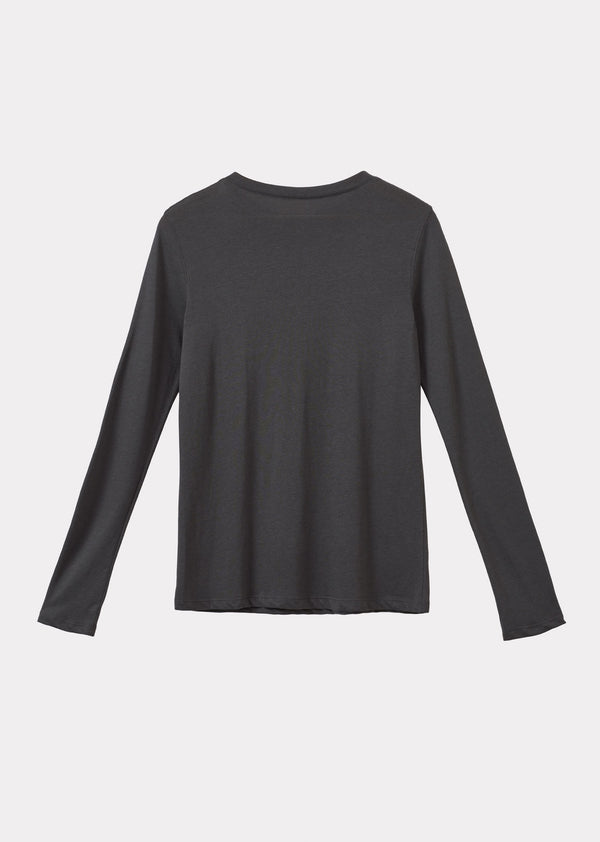 Caramel LONG SLEEVE T-SHIRT - CHARCOAL