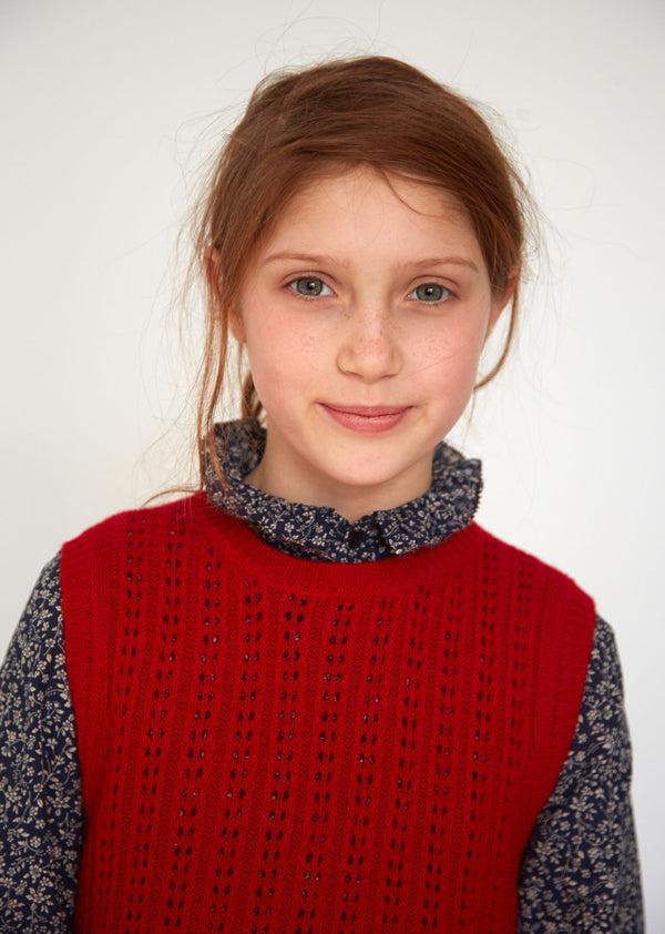 Caramel MADISON GIRL BLOUSE - NAVY FLORAL