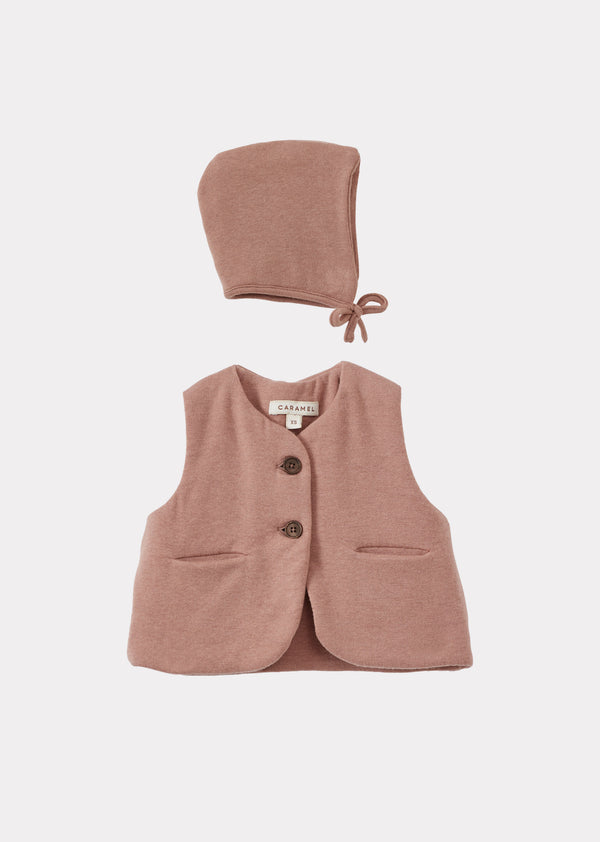 caramel MAEVE BABY SET - DUSTY PINK