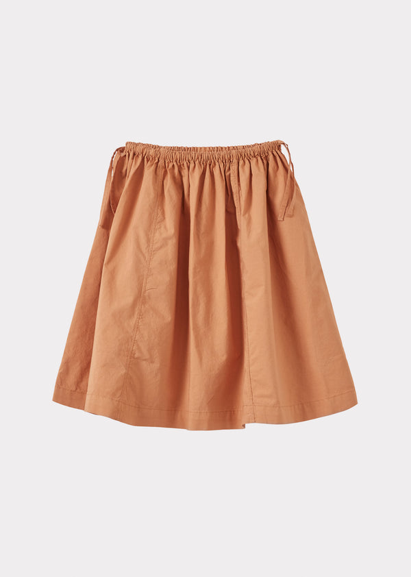 Caramel MAGNOLIA GIRL'S COTTON SKIRT - BURNT ORANGE