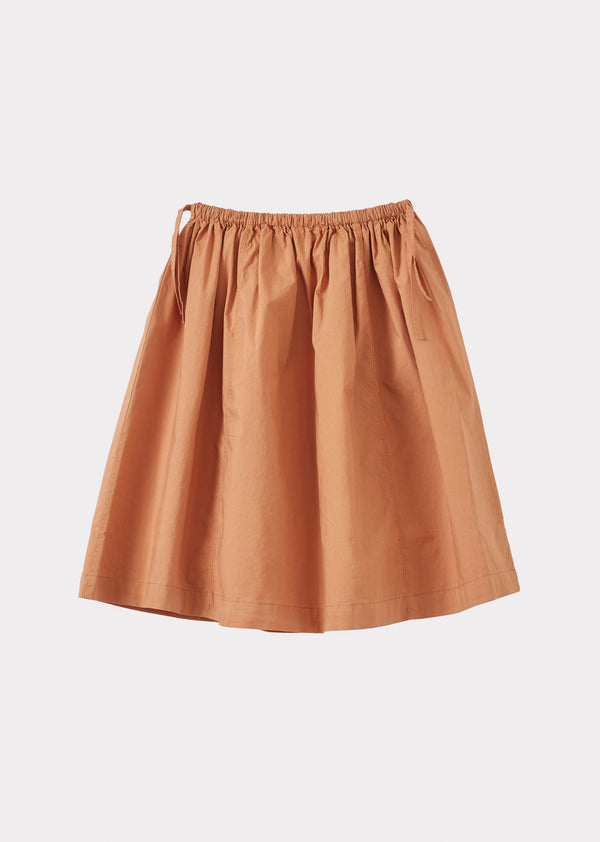caramel MAGNOLIA GIRL'S COTTON SKIRT - BURNT ORANGE