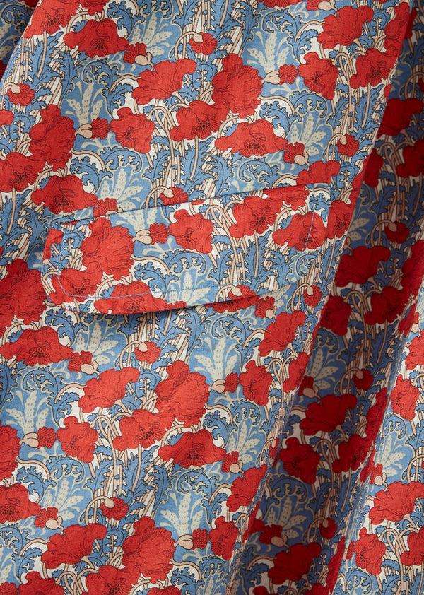 Caramel MALIKA DRESS - BLUE/RED