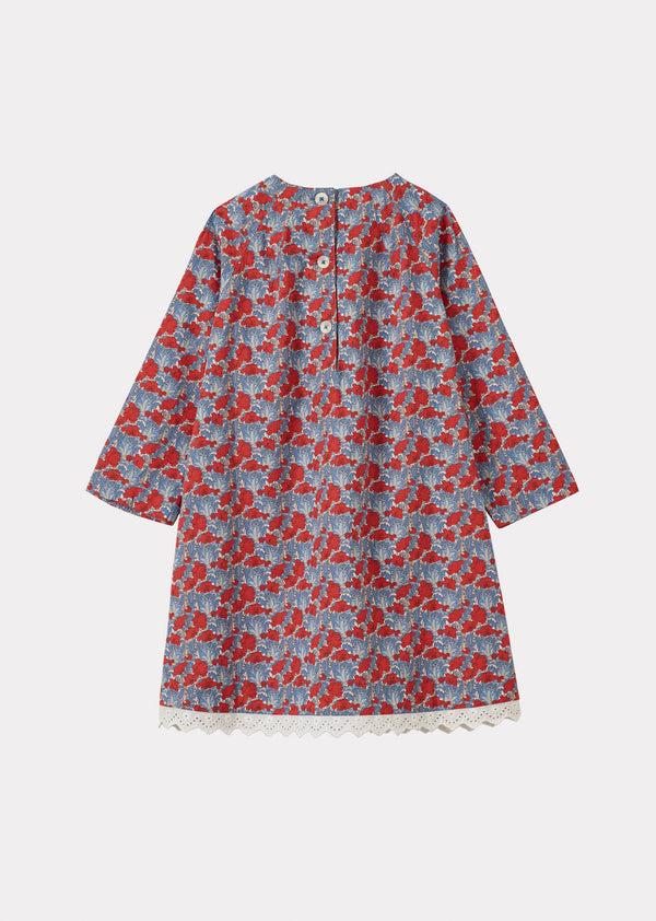 Caramel MALIKA DRESS - BLUE/RED