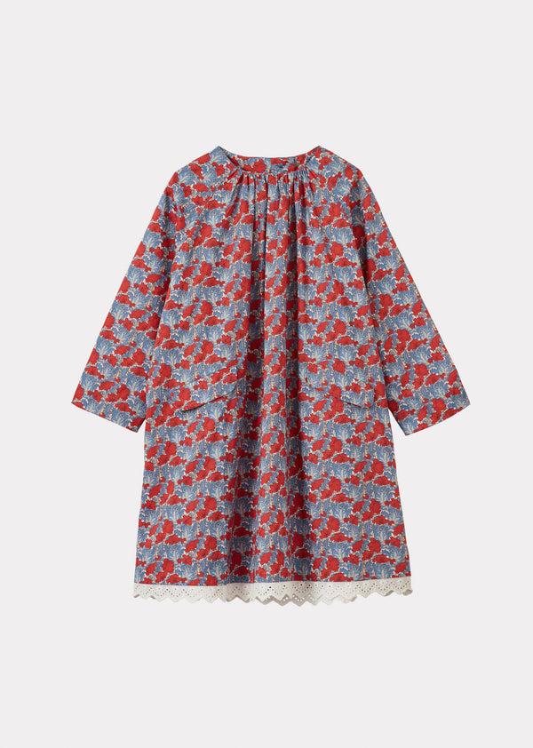 caramel MALIKA DRESS - BLUE/RED