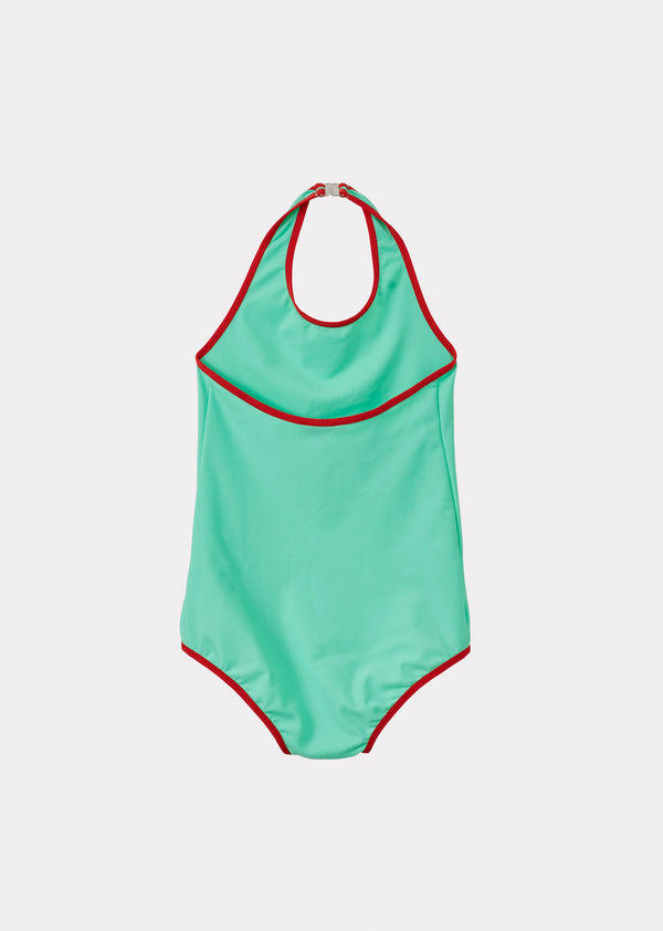 Caramel MAYA GIRL'S SWIMSUIT - MINT