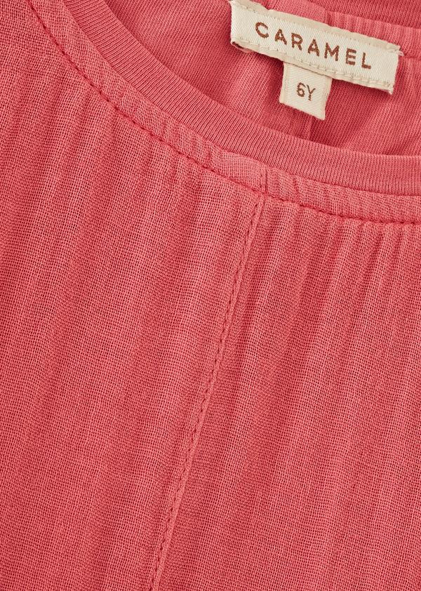 Caramel MELA CHILDREN'S COTTON TOP - CORAL