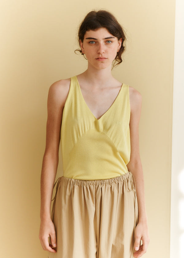 Caramel MENTHA VEST - SOFT YELLOW