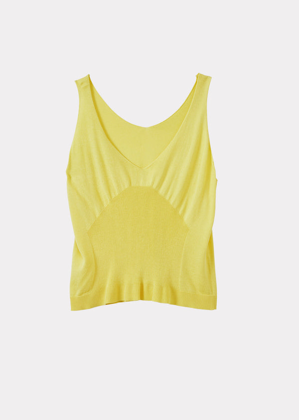 caramel MENTHA VEST - SOFT YELLOW