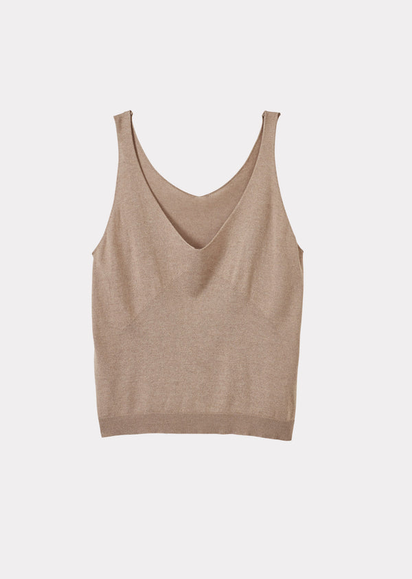 caramel MENTHA VEST - TAUPE
