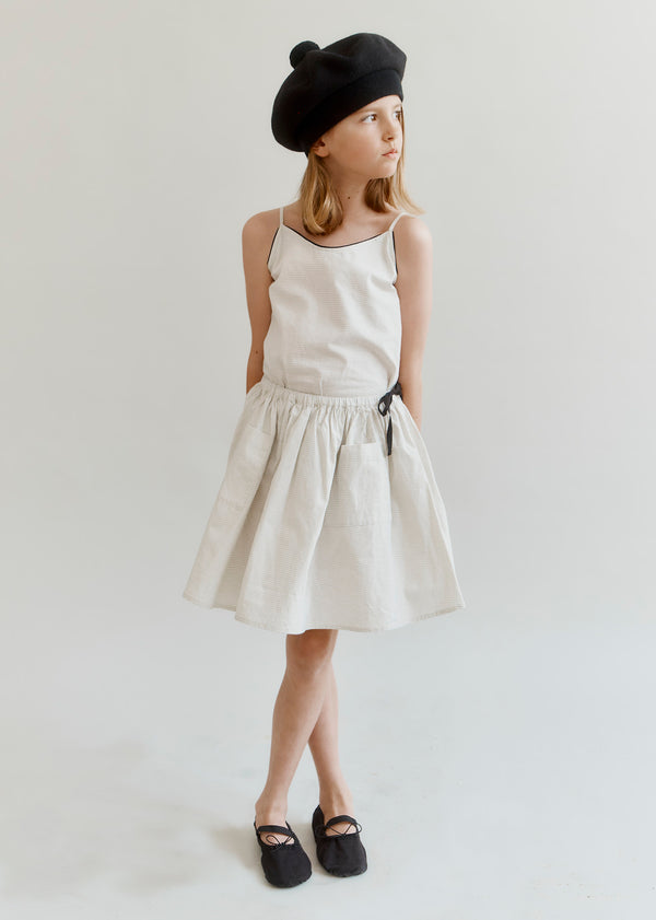 Caramel MYLA GIRL'S SKIRT - MICRO CHECK