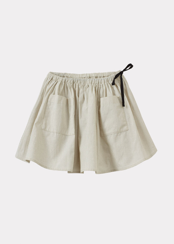 caramel MYLA GIRL'S SKIRT - MICRO CHECK