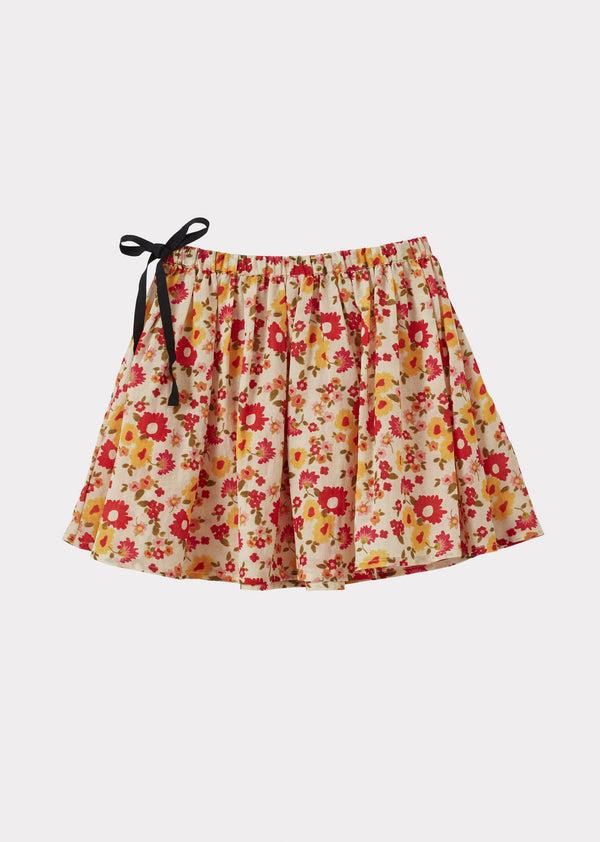 caramel MYLA GIRL'S SKIRT - VINTAGE FLORAL