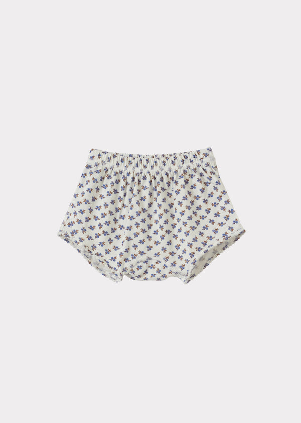 caramel NASTURTIUM BABY SHORTS - ECRU DITSY PRINT