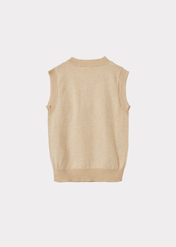 Caramel NIGELLA VEST - ECRU