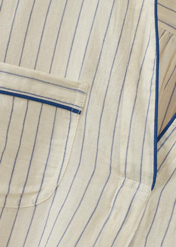 Caramel NIGHTDRESS WOMAN - ECRU BLUE STRIPE