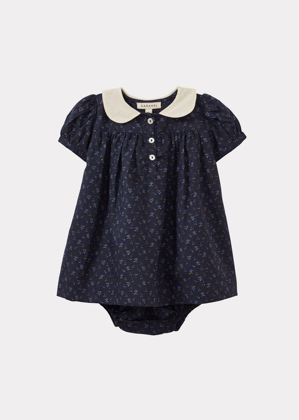 caramel NINA BABY GIRL'S DRESS - PIXEL PRINT