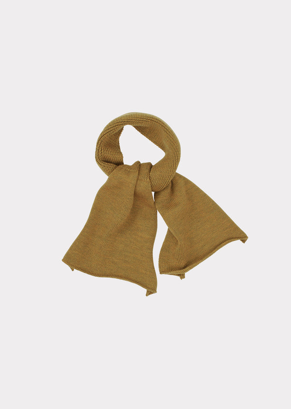 caramel NORA WOMEN'S MERINO WOOL SCARF - OCHRE