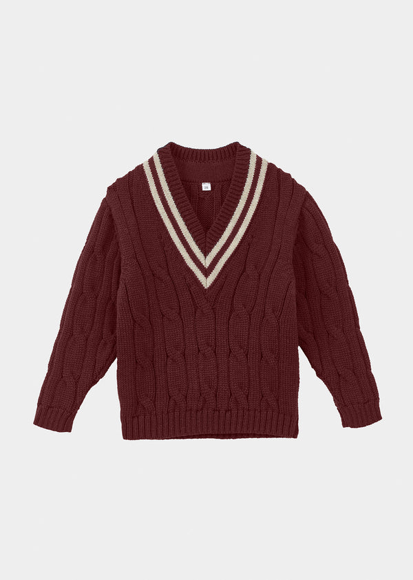 caramel NOTTINGHAM CHILDREN'S KNIT JUMPER - BROWN