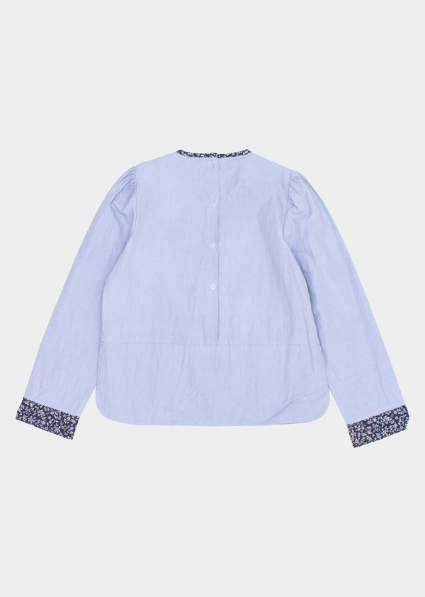 Caramel OSPREY KIDS BLOUSE - SLATE BLUE