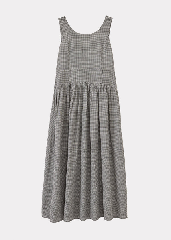 Caramel PANELLED DRESS - BLACK/WHITE CHECK