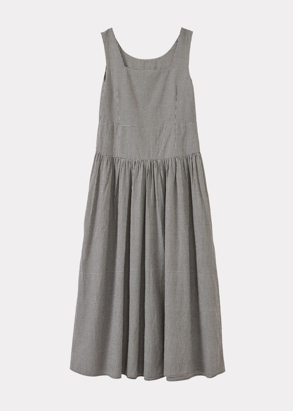 caramel PANELLED DRESS - BLACK/WHITE CHECK