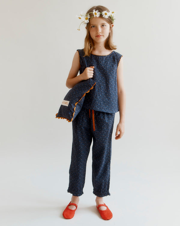 Caramel PEA GIRL'S TOP - PIXEL PRINT